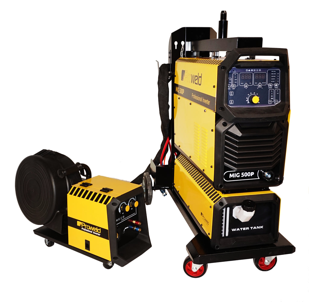 ProWELD MIG 500P invertor sudare MIG/MAG profesional, racire cu lichid, derulator detasabil, sudura aluminiu