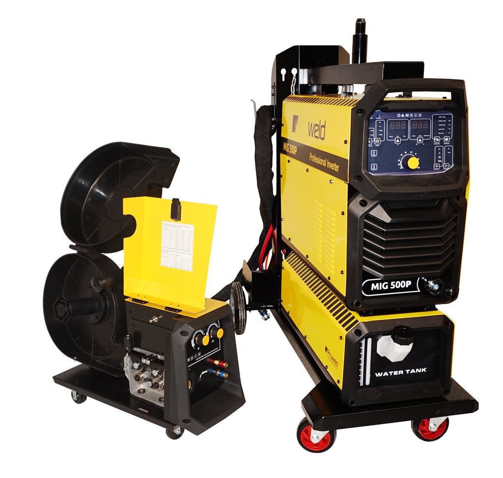 ProWELD MIG 500P invertor sudare MIG/MAG profesional, racire cu lichid, derulator detasabil, sudura aluminiu