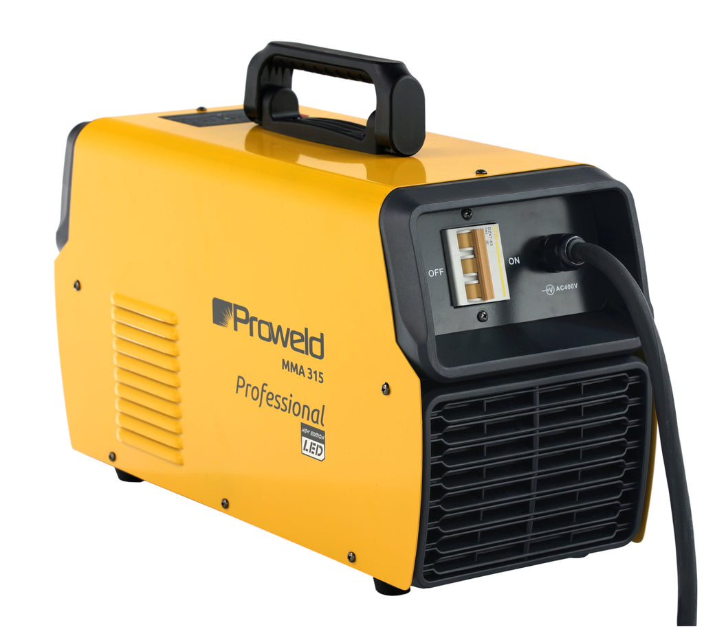ProWELD MMA 315 LED Invertor digital sudură 315A, MMA Puls, TIG Lift, Arc Force, VRD, Electrozi Ø 2.0-6.0 mm, Oțel, Inox, Fontă