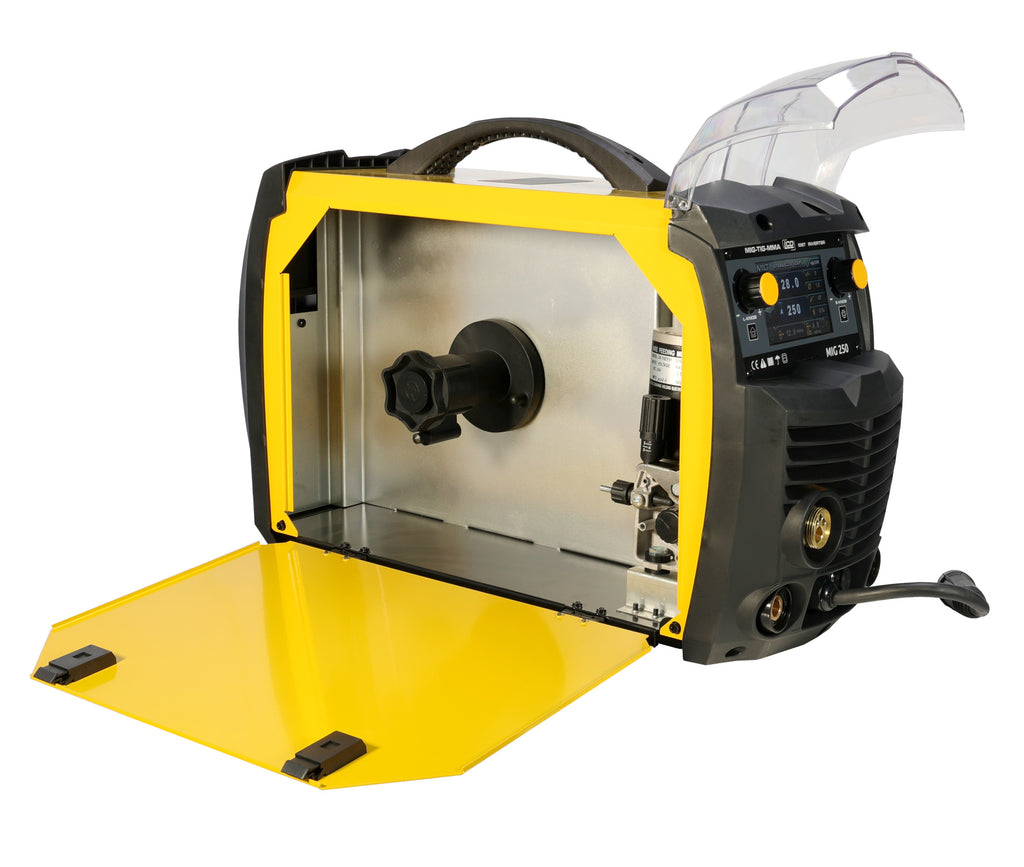 ProWELD MIG 250 Synergetic Invertor digital MIG/TIG/MMA 200A, Sudură oțel, inox, aluminiu, fontă, Afișaj LCD, reglaj sinergic