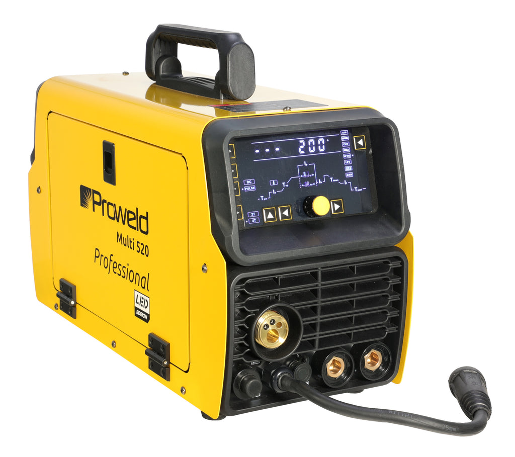 ProWELD Multi 520 Sudură și tăiere Oțel, Inox, Aluminiu, Fontă, 4 procese: MIG, TIG HF, MMA, plasmă CUT, 200A