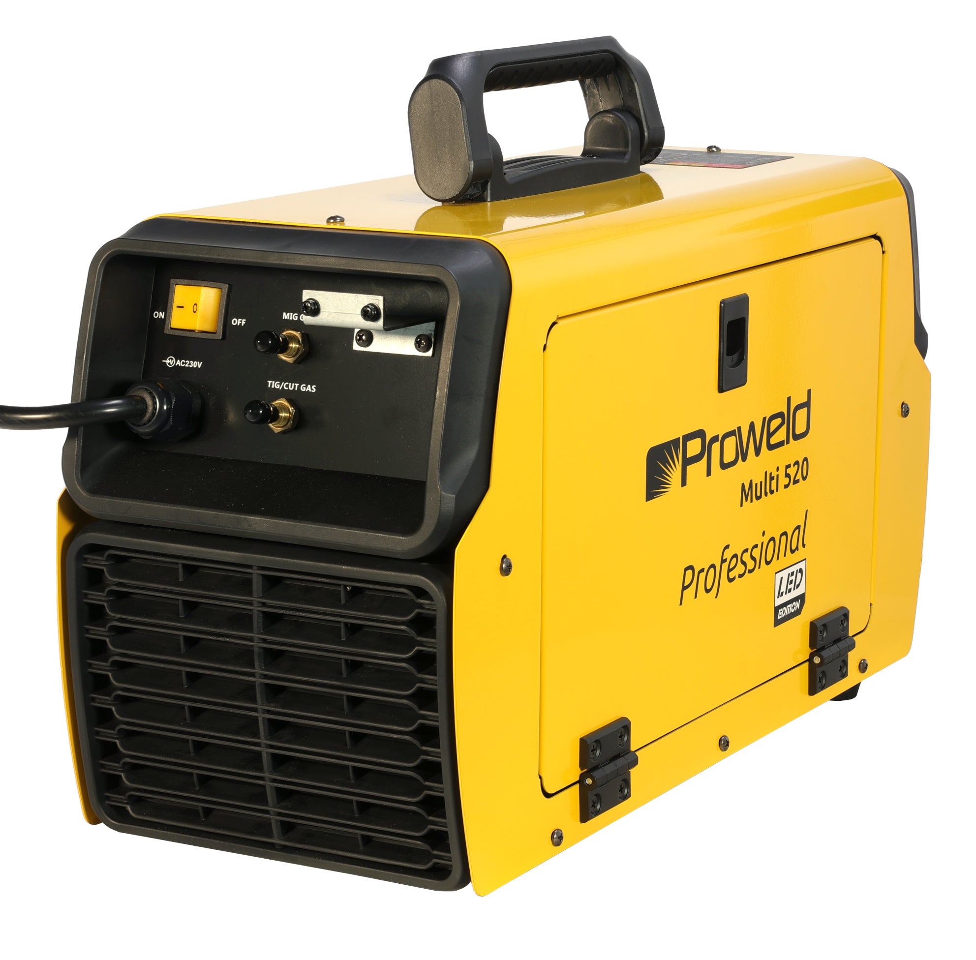 ProWELD Multi 520 Sudură și tăiere Oțel, Inox, Aluminiu, Fontă, 4 procese: MIG, TIG HF, MMA, plasmă CUT, 200A
