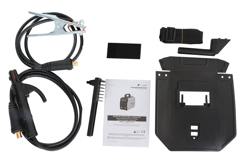 ProWELD MMA 220 Puls Invertor digital sudură 220A, Pulse MMA, TIG Lift, Arc Force, VRD, Electrozi Ø 1.6-5.0mm, Oțel, Inox, Fontă