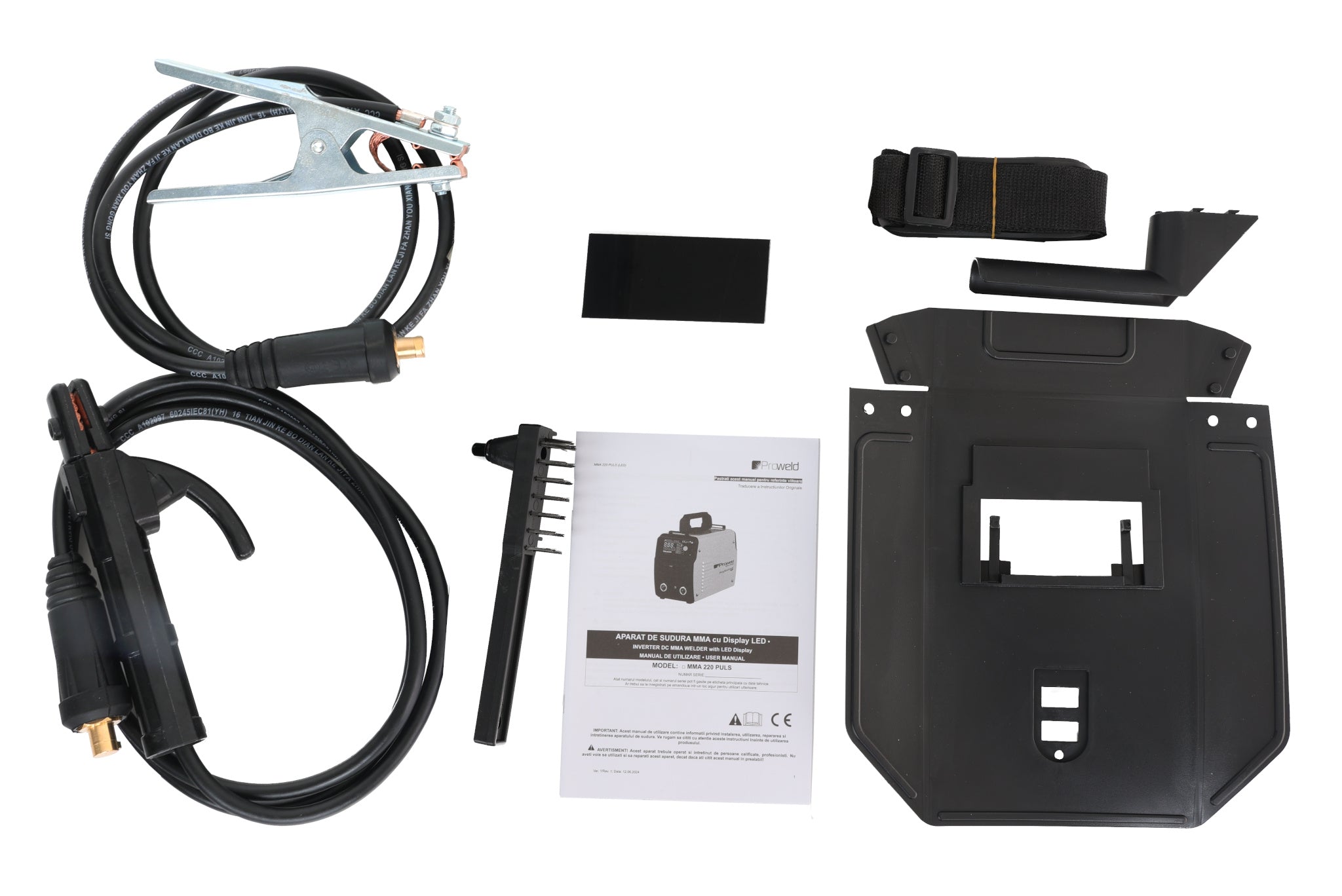 ProWELD MMA 220 Puls Invertor digital sudură 220A, Pulse MMA, TIG Lift, Arc Force, VRD, Electrozi Ø 1.6-5.0mm, Oțel, Inox, Fontă