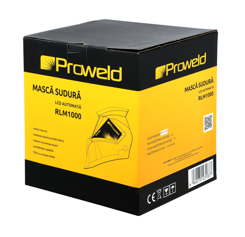 ProWELD RLM1000 Masca sudura automata LCD, DIN 11